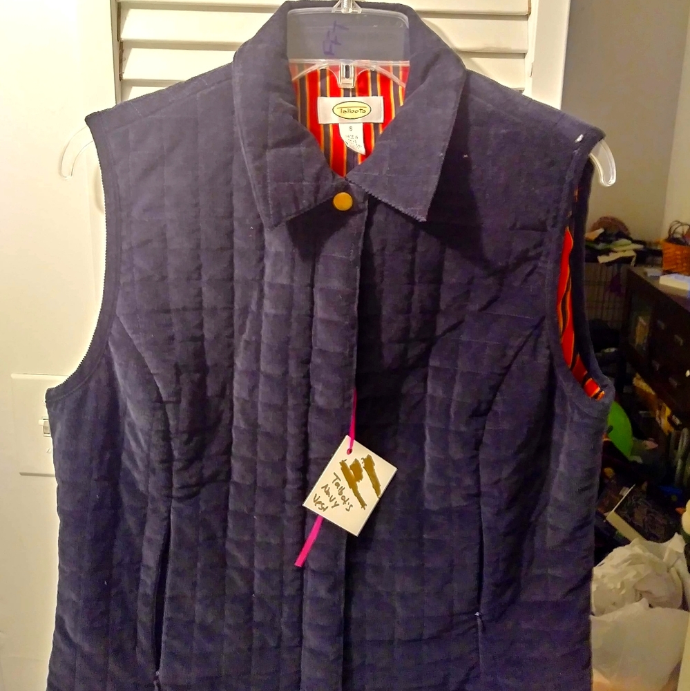 Talbot's Navy Textured Puffer Vest (🔥🤑4/6🤑🔥)